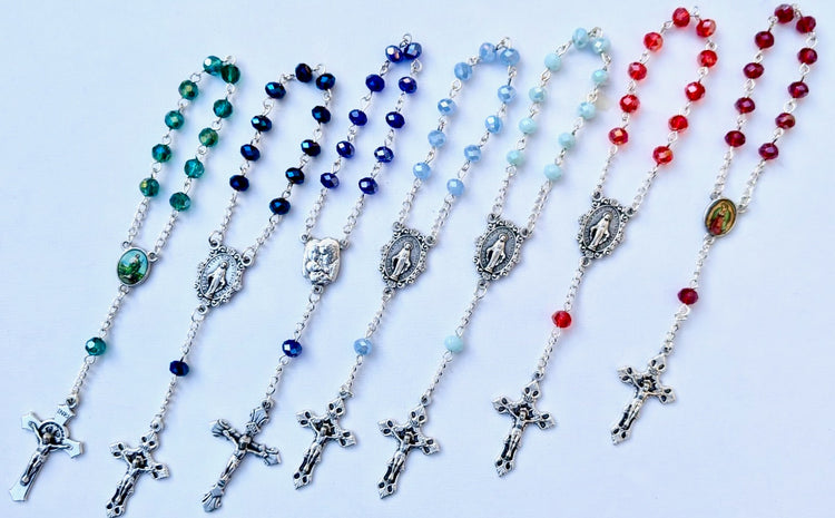 Glass Beaded Pocket Rosaries