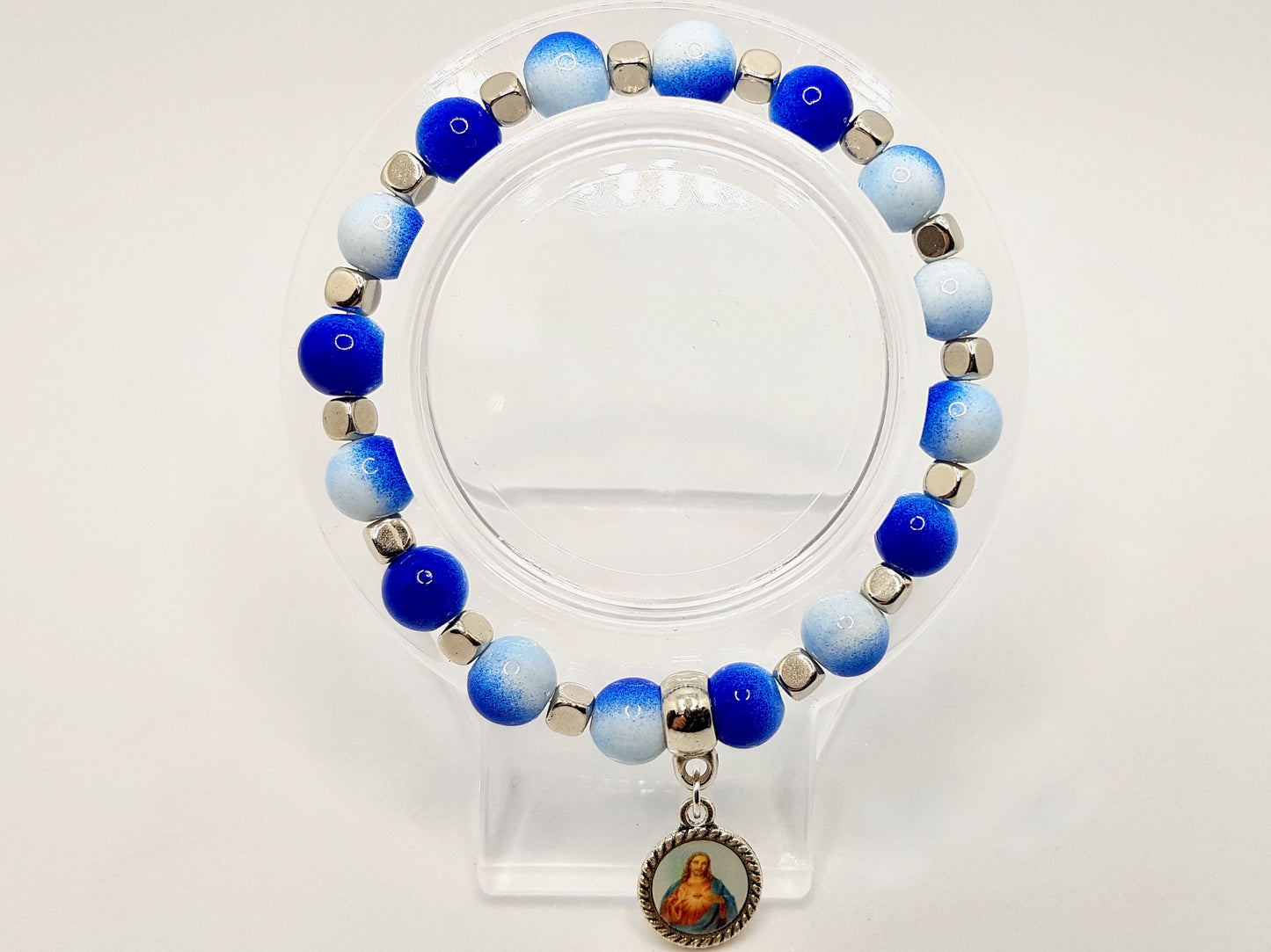Dark Blue and White Medal Bracelet (various)