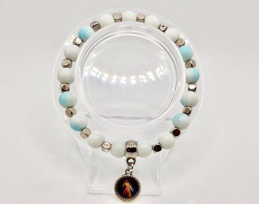 Light Blue and White Medal Bracelet (Various)