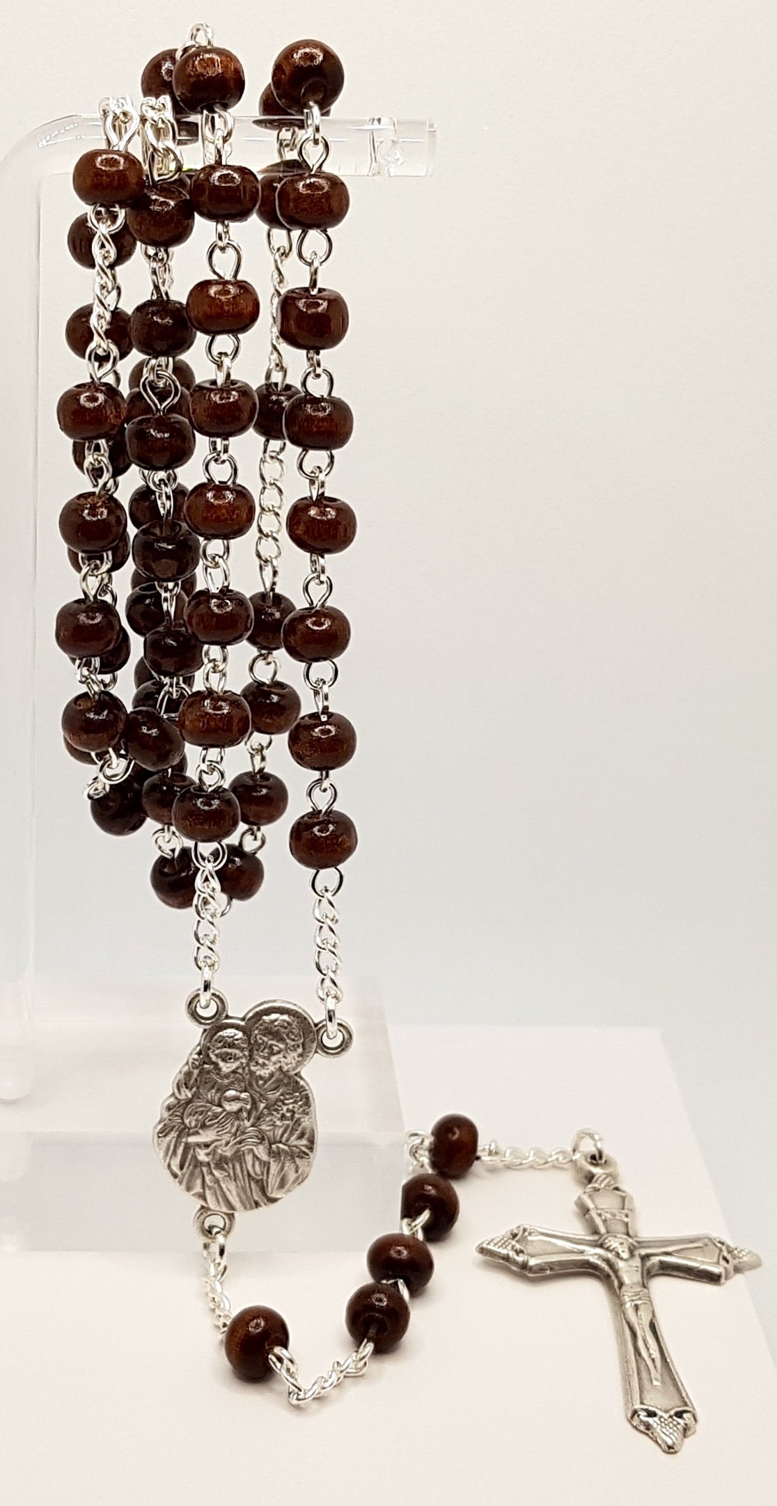 St. Joseph Wooden Beaded Rosary