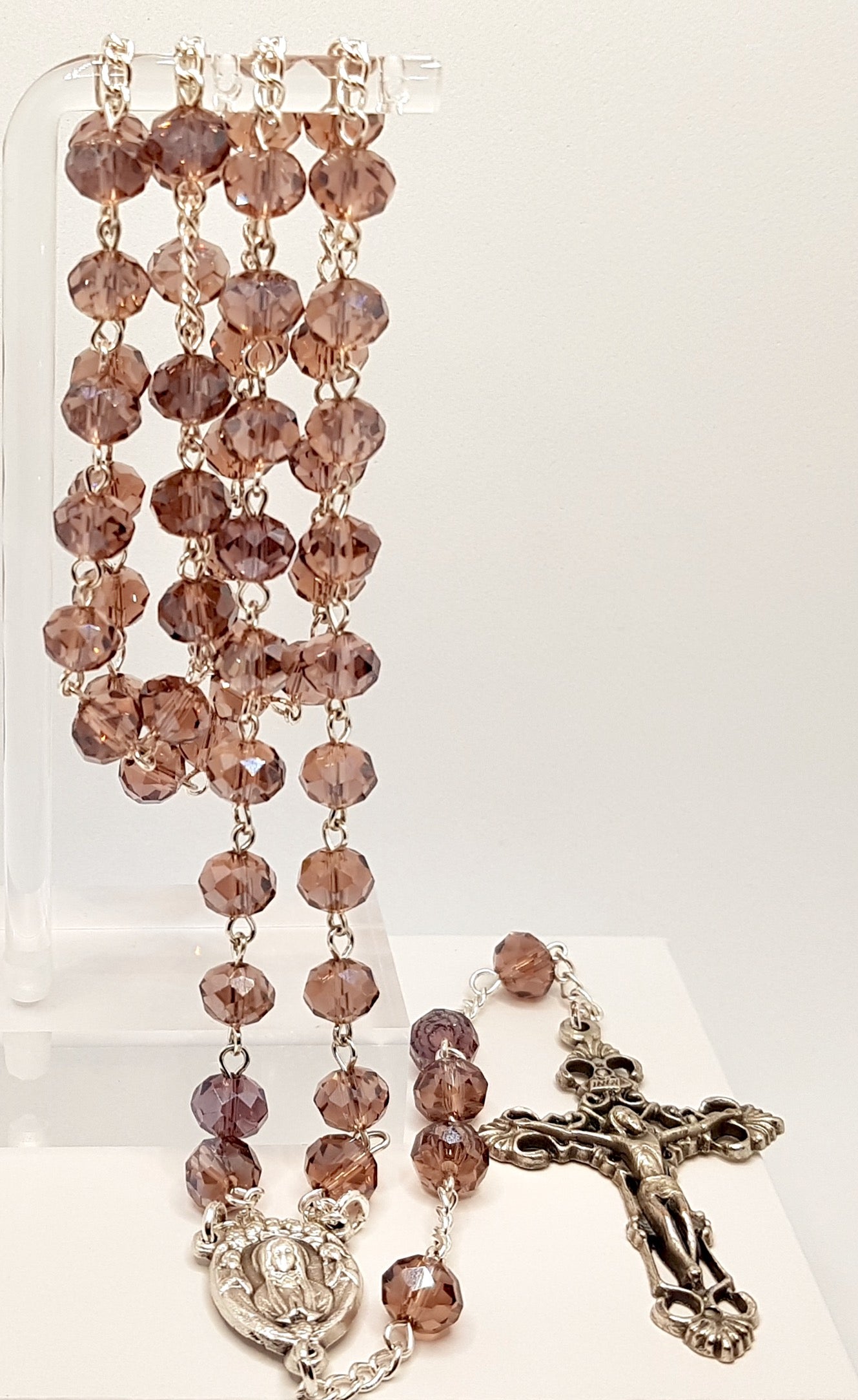 Queen of Angels Light Purple Rosary
