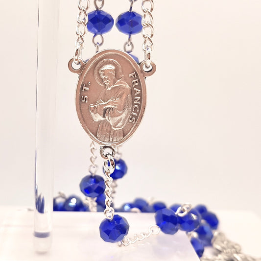 'St. Anthony & St. Francis' Royal Blue Rosary