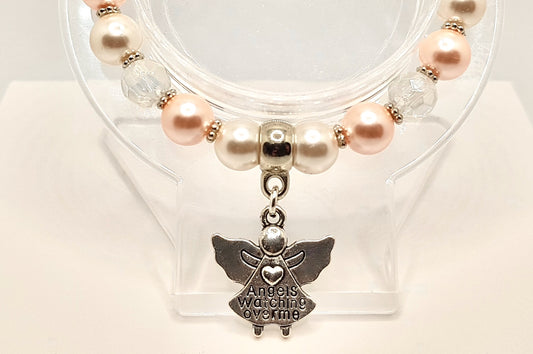 'Angels Watching Over Me' Stretch Bracelet