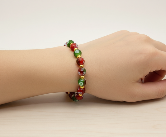 'Holly and Ivy' Stretch Bracelet