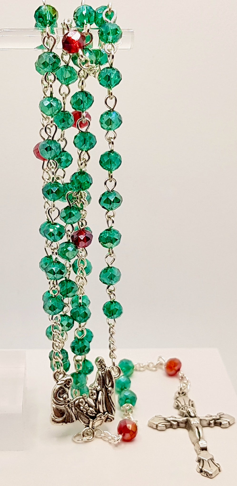 Holy Family Green & Red Rosary