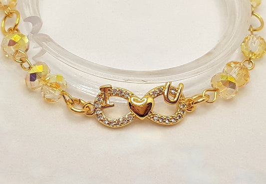 'I Love You' Golden Bracelet