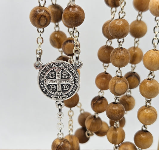 St. Benedict Olive Wood Rosary