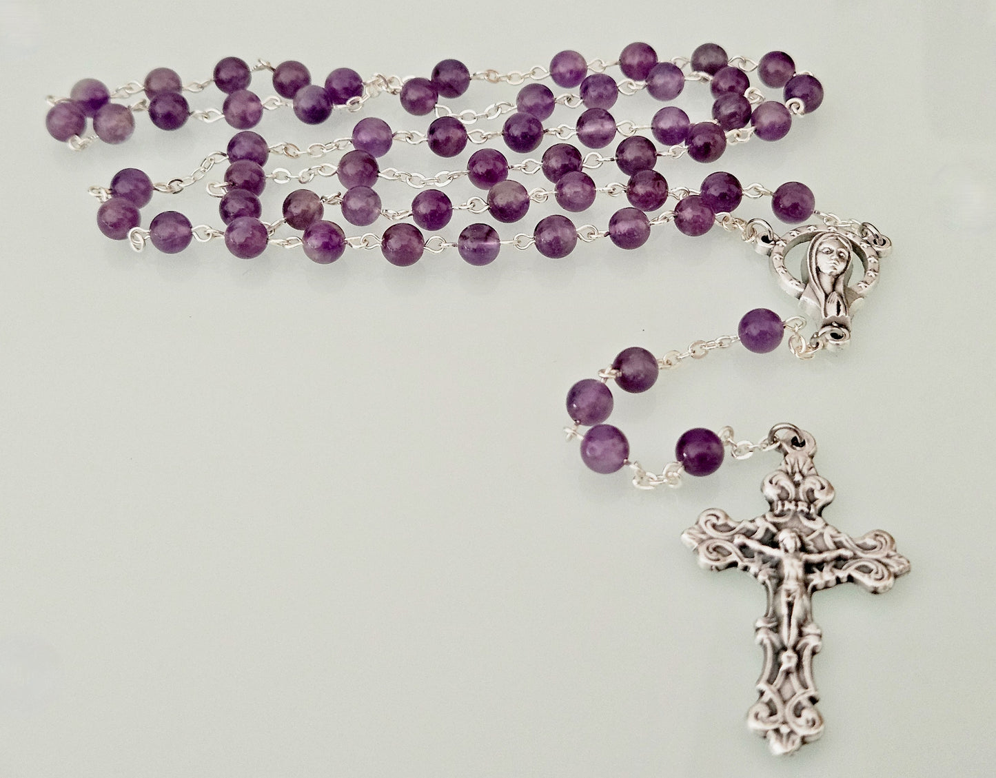 'Our Lady Queen Of Heaven' Amethyst Rosary