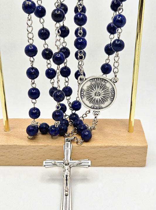 'Holy Face Of Jesus' Lapis Lazuli Rosary