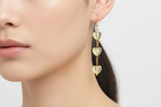 'Hearts Of Gold' Earrings