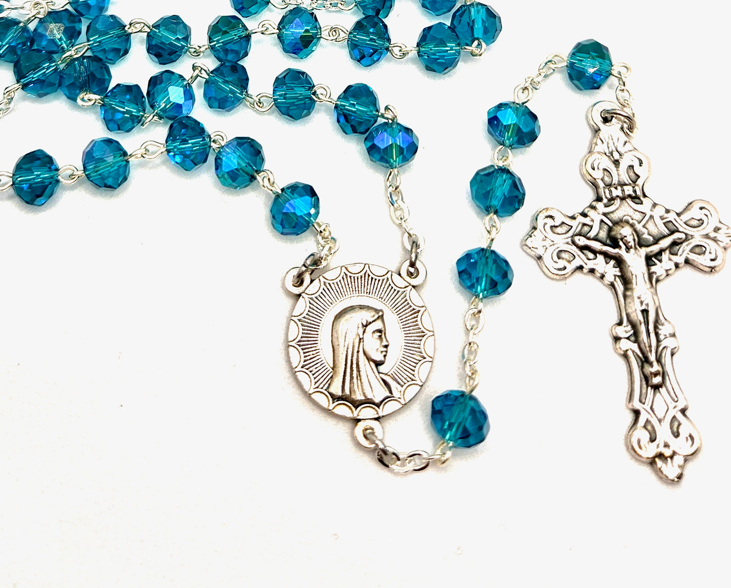 'St. Gabriel The Archangel' Teal Rosary