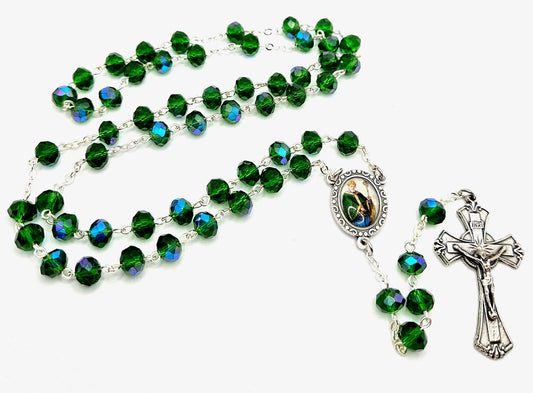 'St. Patrick' Bottle Green Rosary