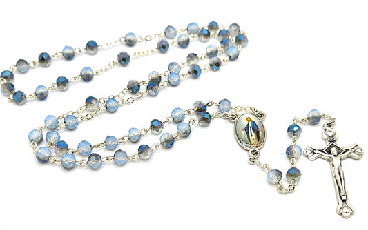 'Our Lady Of Grace' Opalite Rosary