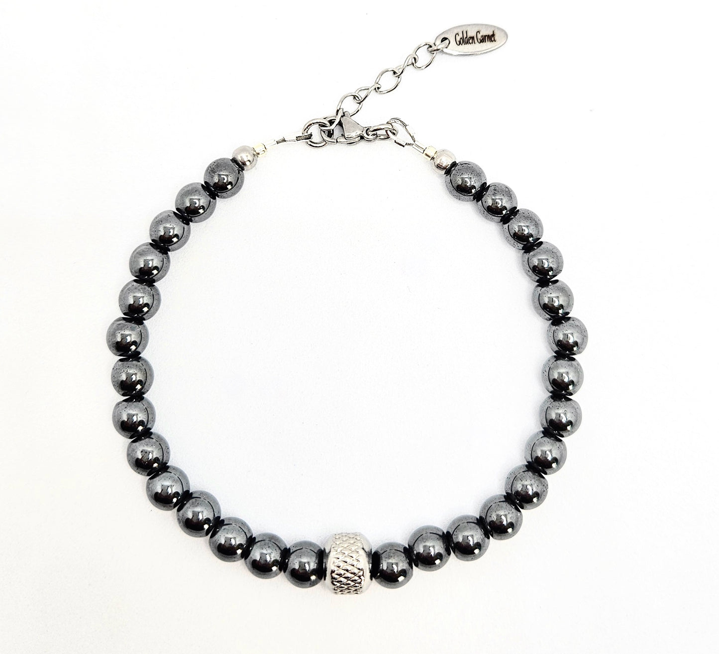 Hematite & Stainless Steel Bracelet