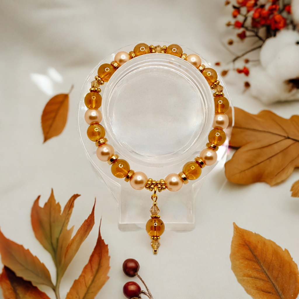 'Amber Glow' Stretch Bracelet