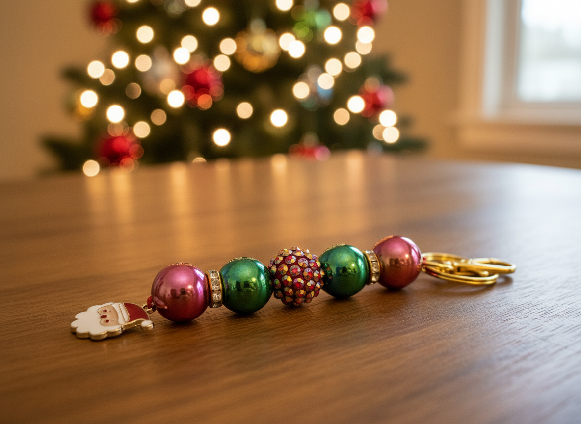 'Santa' Bag Charm & Keychain