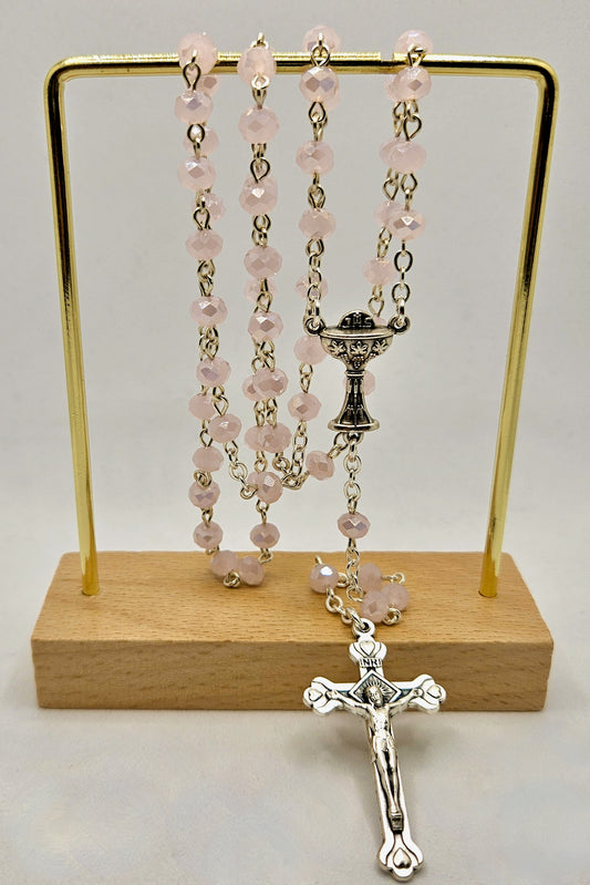 Pale Pink First Holy Communion Rosary