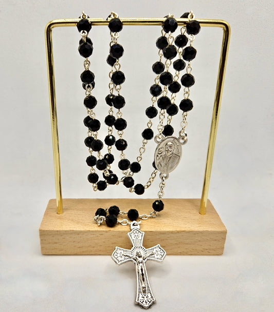 Pope Francis Rosary in Black