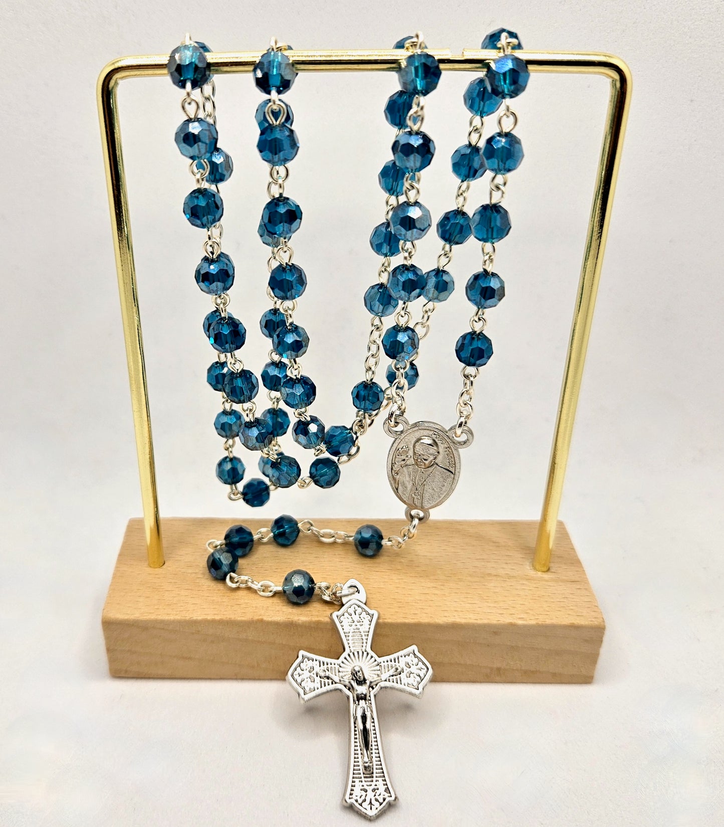 Pope Francis Rosary in Teal