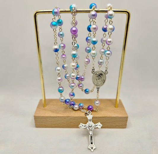 'Our Lady Queen of Peace & Divine Mercy' Gradient Rosary