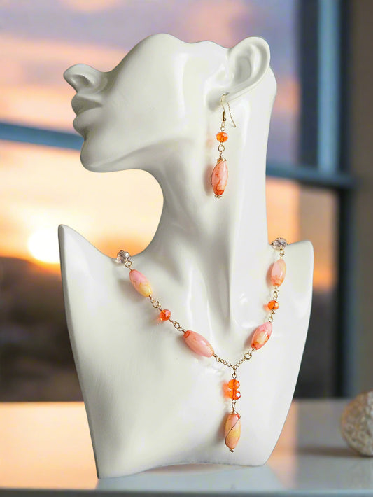 'Whispers of Sundown' Necklace & Earrings Set