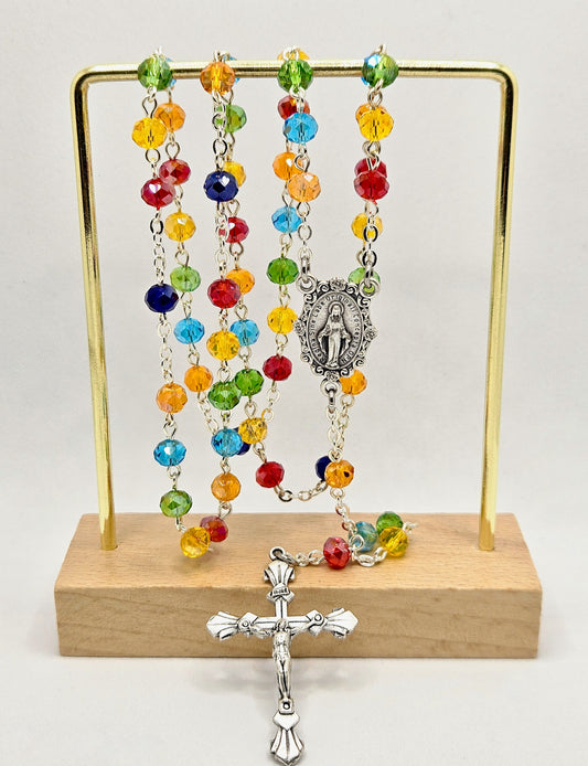 'Miraculous Medal' Multicoloured Rosary