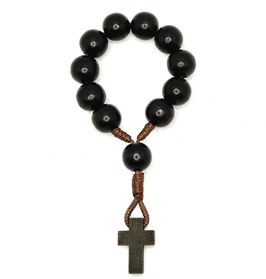 Black Wooden Pocket Rosary