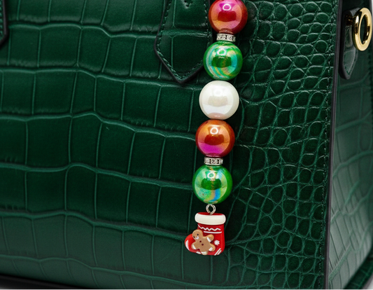 'Christmas Stocking' Bag Charm & Keychain