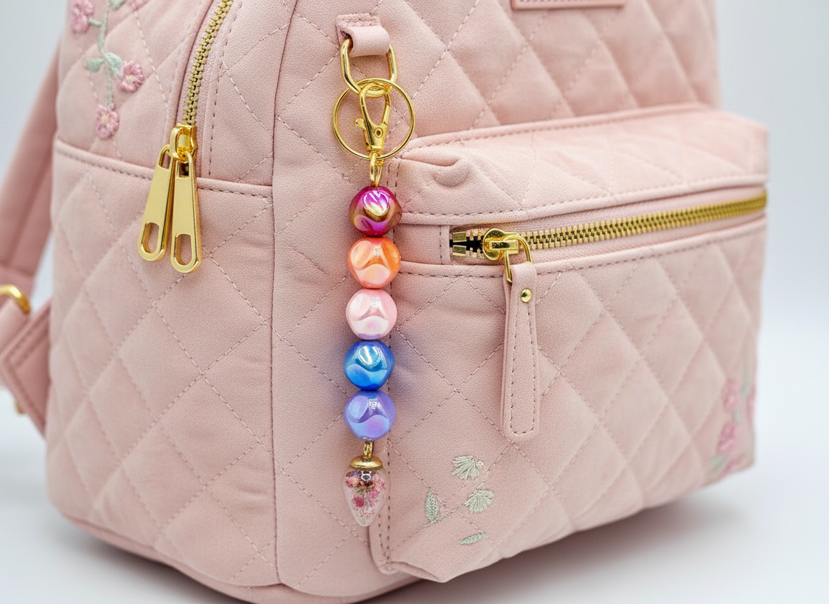 'Colour Bloom' Bag Charm & Keychain