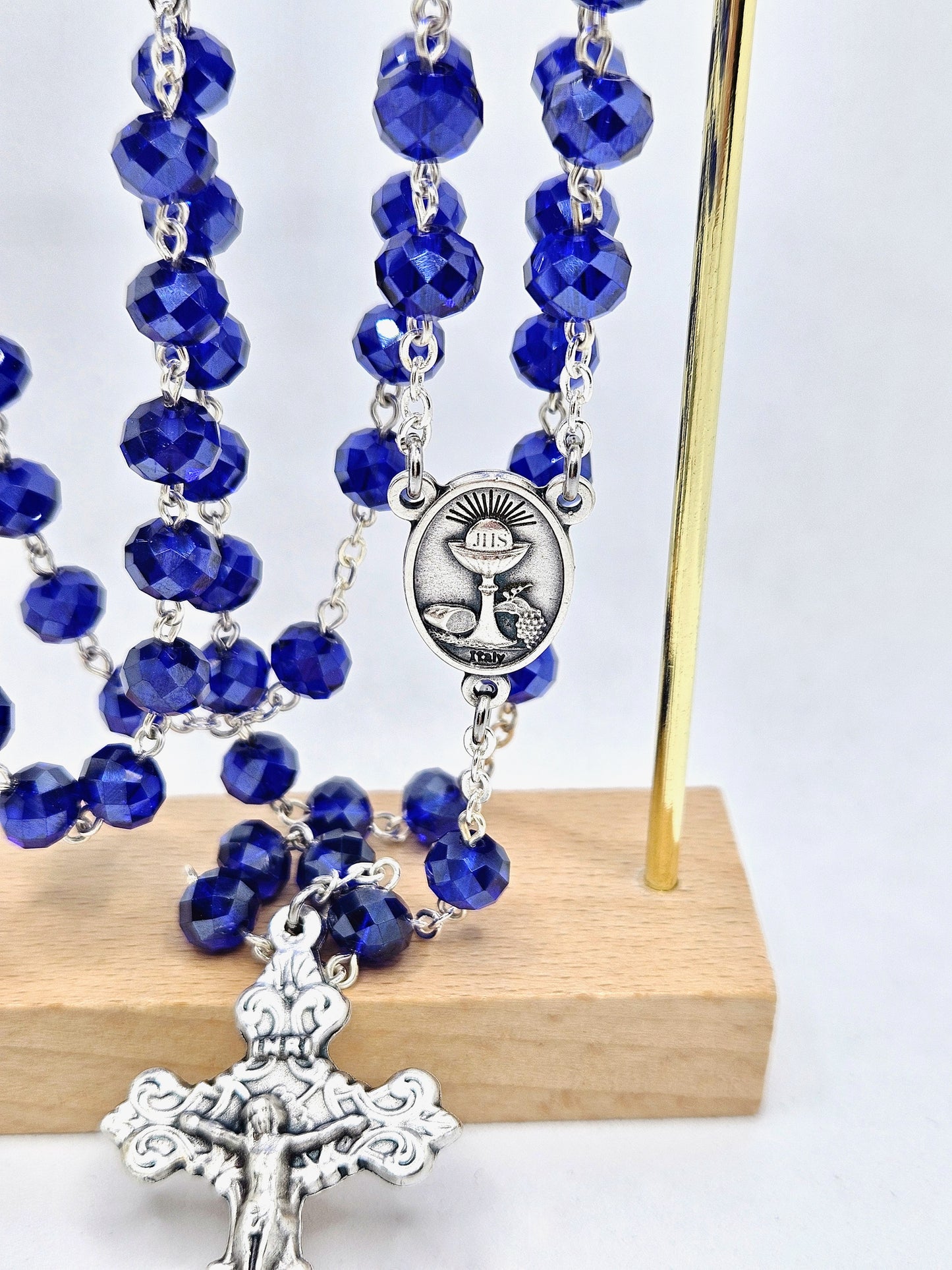 'St. Carlo Acutis' Dark Blue Rosary