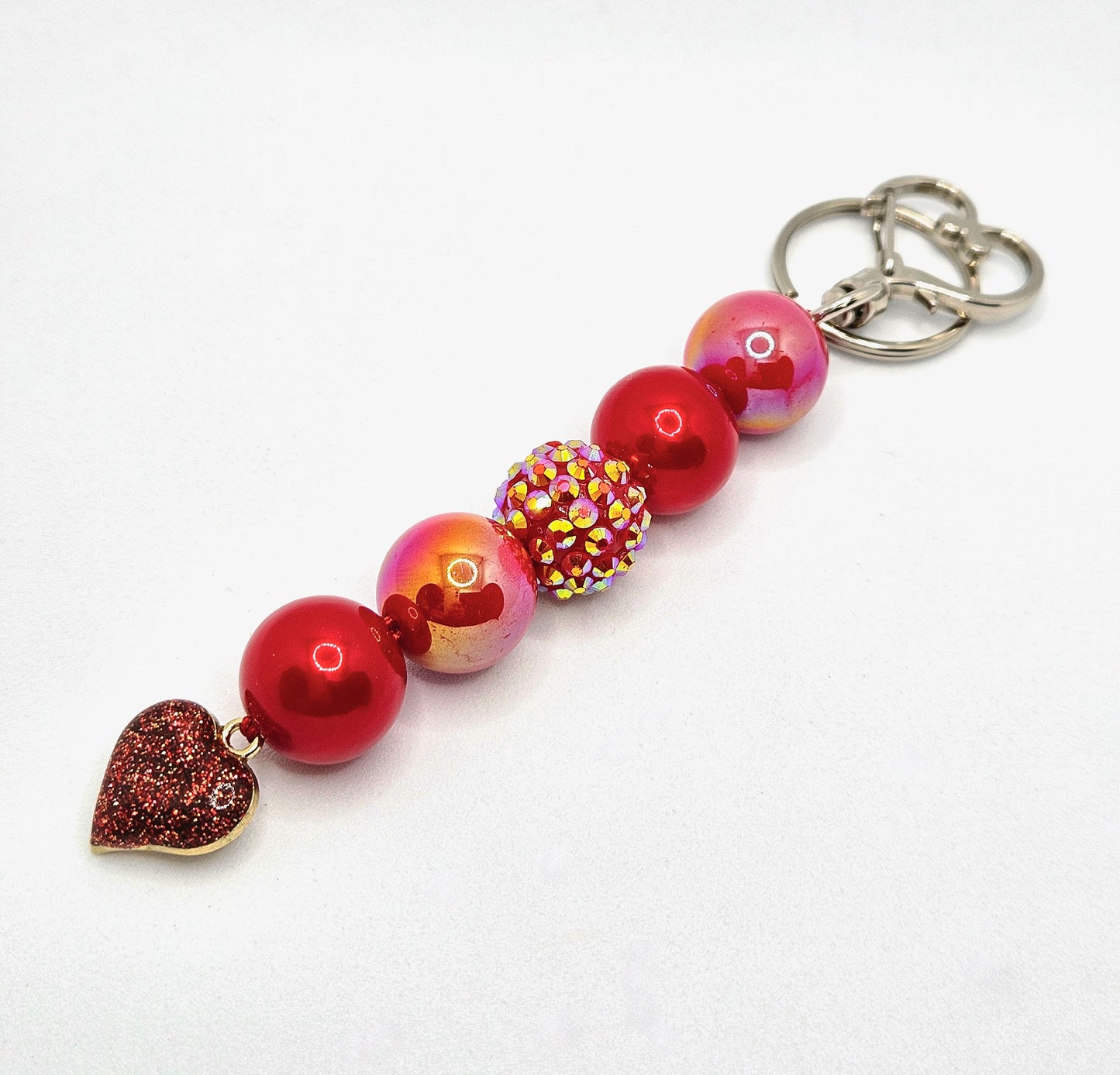 'Glitter Heart' Bag Charm & Keychain