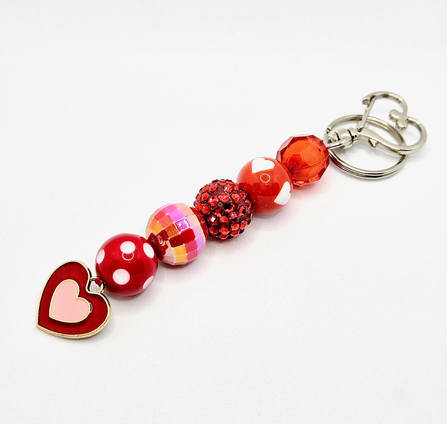 'Two-Tone Heart' Bag Charm & Keychain