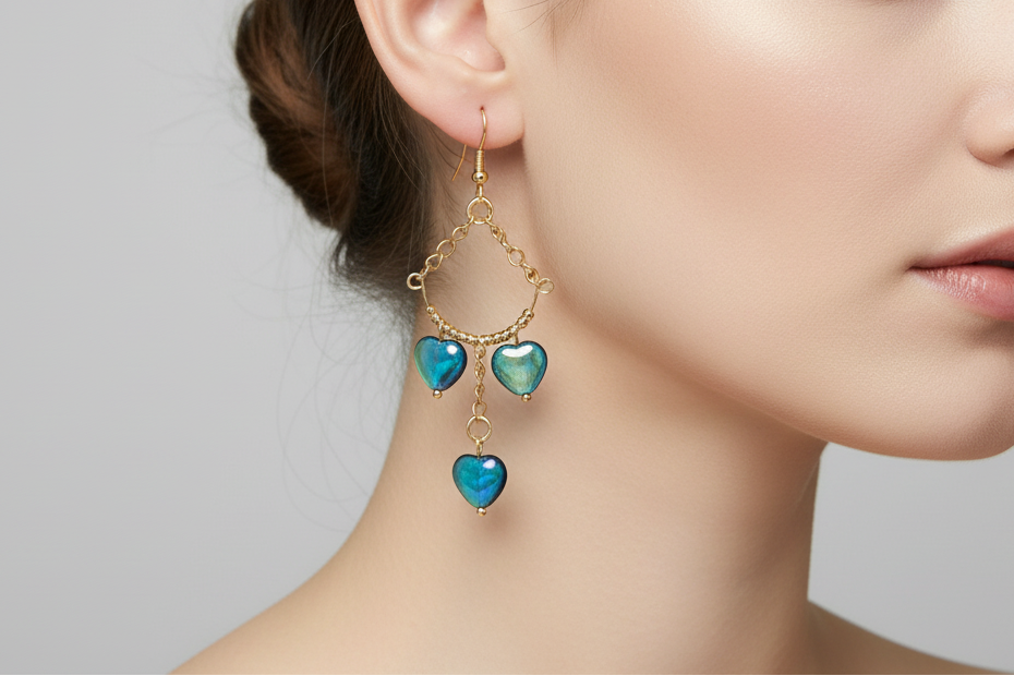 'Electric Hearts' Earrings