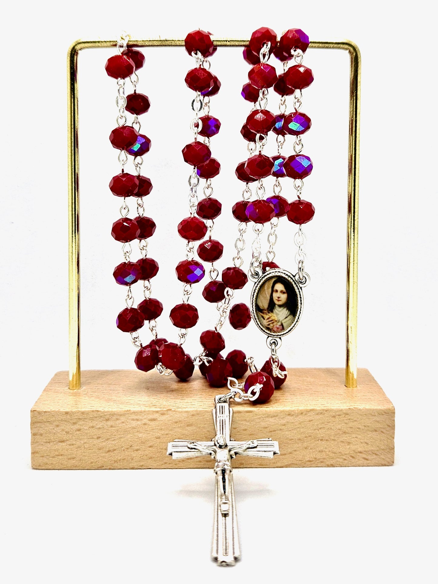 'St. Thérèse' Deep Red Rosary