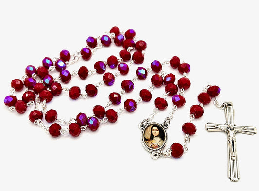 'St. Thérèse' Deep Red Rosary