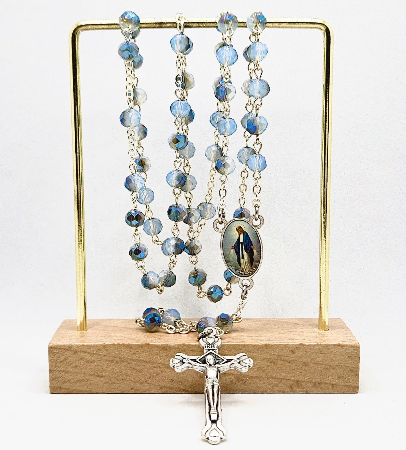 'Our Lady Of Grace' Opalite Rosary