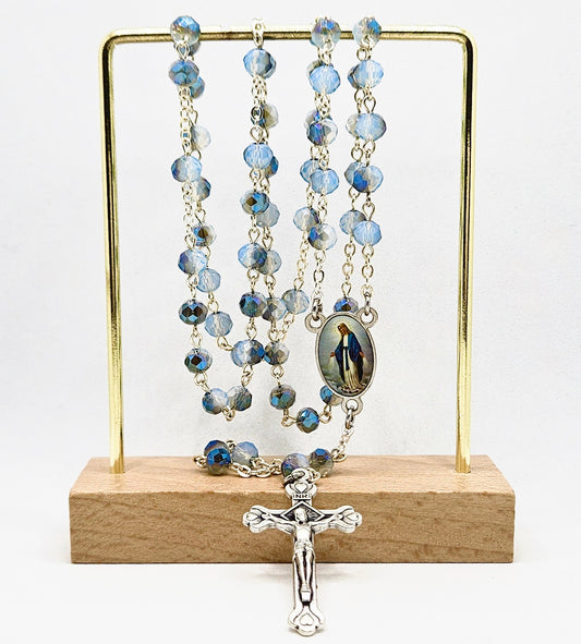 'Our Lady Of Grace' Opalite Rosary