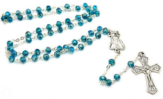 'Our Lady Of Fátima' Teal Rosary
