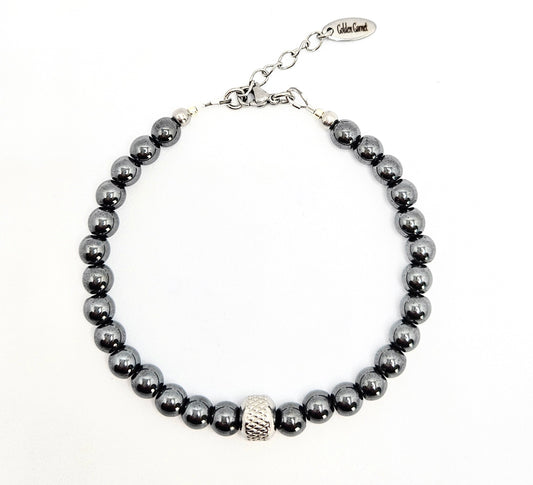 Hematite & Stainless Steel Bracelet