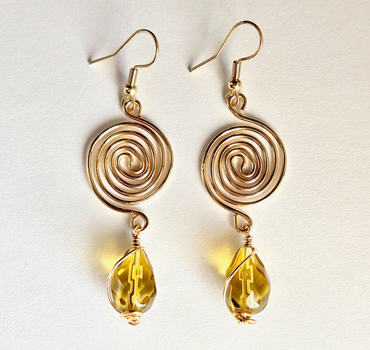'Rays of Gold' Earrings