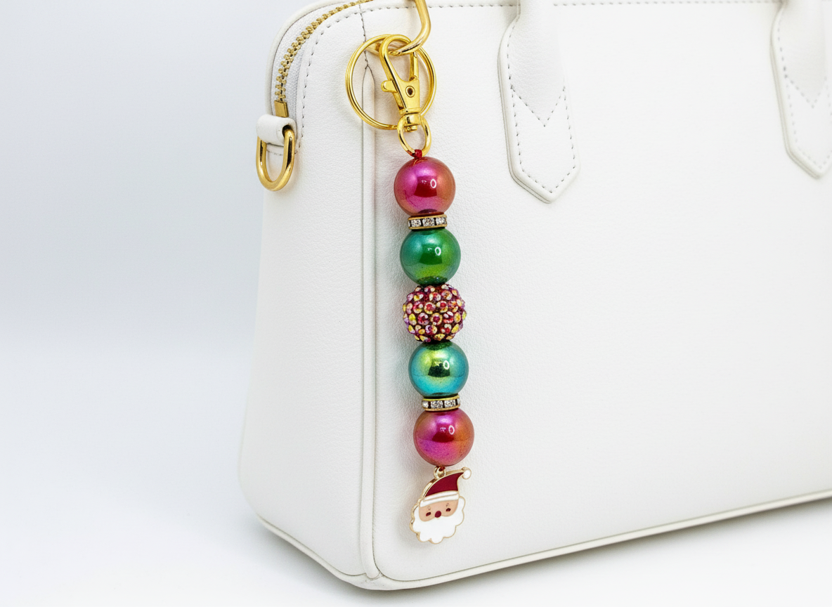 'Santa' Bag Charm & Keychain